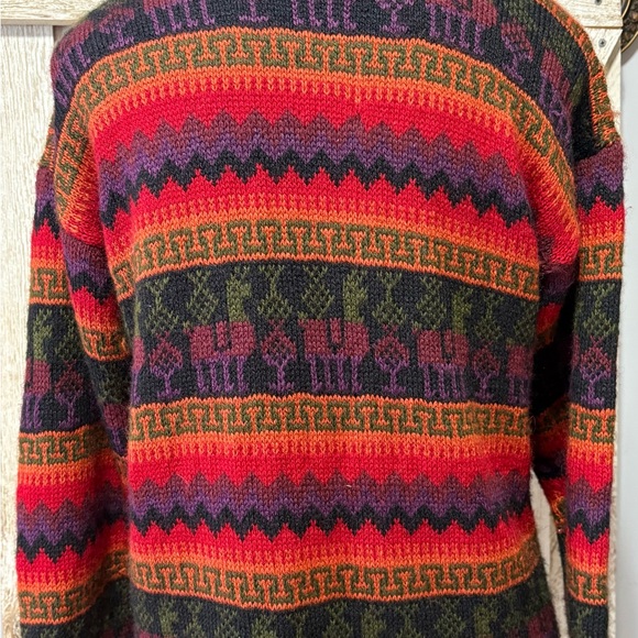 Multicolor 100% Alpaca Sweater - Picture 2 of 4